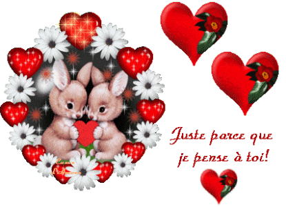 deux pti lapin juste parce que je pense a toi !