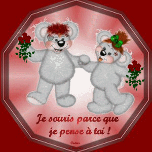 je souris parce que je pense a toi